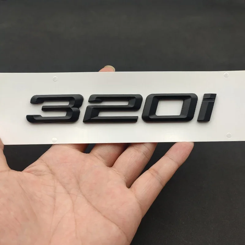 3D Abs Nero Opaco Cromato Auto Tronco Lettere Decalcomania Adesivo Per Bmw 320D E46 E90 F30 F31 G20 Logo 320D Emblema Accessori Auto