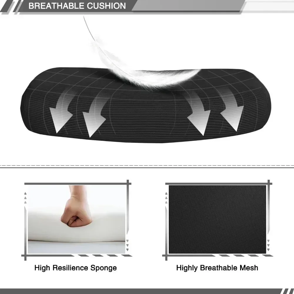 ergonomic mesh office chair with footrest, home desk chair featuring adjustable headrest and backrest for 90-135 degrees, ideal