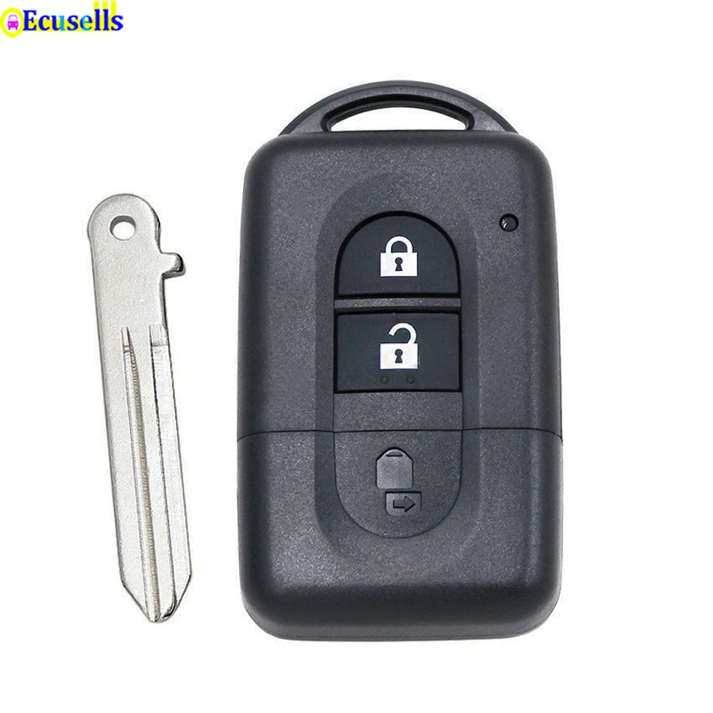 Remote key Shell Case Fob 2 Button For Nissan Micra X-trail Qashqai Juke Duke Pathfinder Note With Uncut Key Blade
