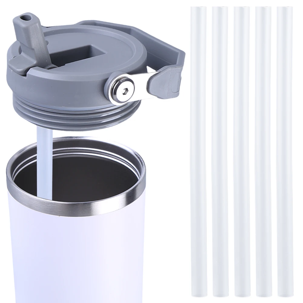 5Pcs Replacement Straws Wear-Resistant Reusable Straws Clear Straws Long Straws for Stanley 30oz Cup