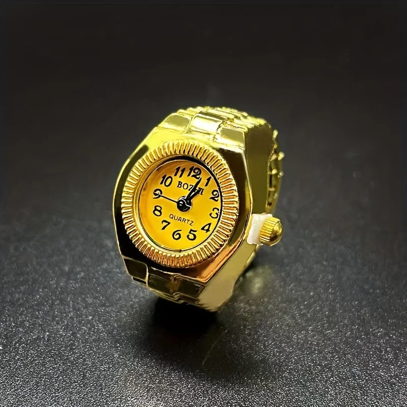 1PC Fashion Trend Watchable Time Personalized Ring Watch Versatile Fashion Popular Ring Watch Round Finger Watch Mini 5