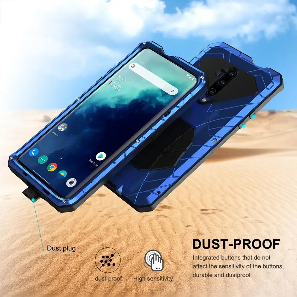 Original Imatch Aluminum Metal Silicone Shockproof Cover For Oneplus 7t Pro Protector Hard Heavy Duty Iphone Fundas Shell