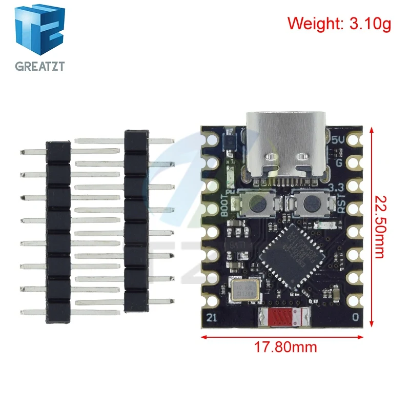 รูปสินค้า GREATZT ESP32-C3 บอร์ดพัฒนา ESP32 ซุปเปอร์มินิบอร์ดพัฒนา ESP32 บอร์ดพัฒนาอินเตอร์เน็ตไร้สายบลูทูธสำหรับอาร์ดูโน่