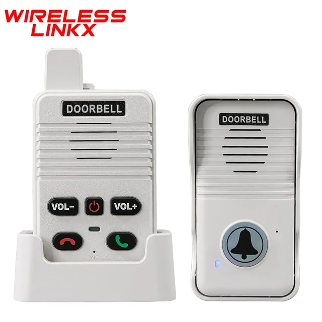 Wireless Voice Duplex Intercom Doorbell House Home Audio 200M with Rechargeable Battery Apartment Room Intercom Factory Office 1