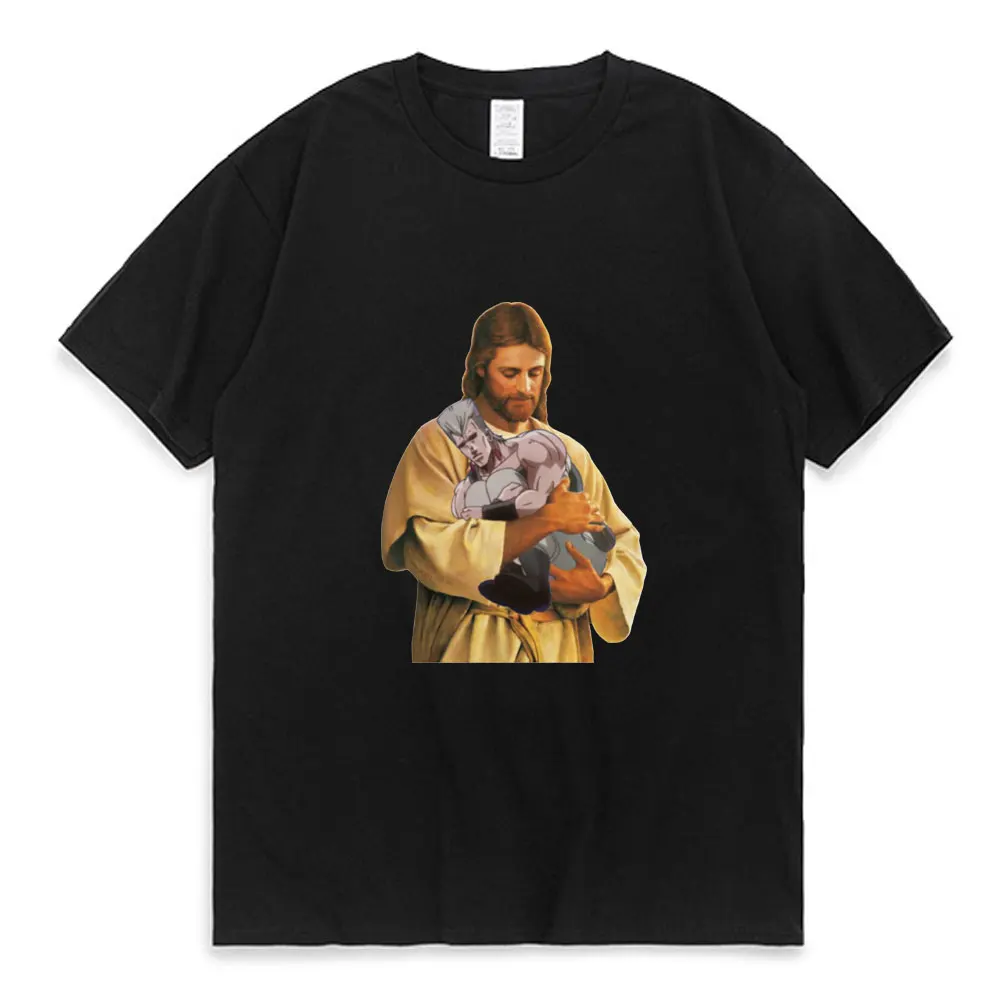 Komik ti ort erkekler Polnareff ve kutsal Corpse Jojos tuhaf macera Polonaff sa Anime t shirt kad n yaz Unisex ust tee AliExpress