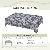 Nappe Moderne Blanche et Grise à Motif Floral Abstrait Sans Soudure pour la Maison, la Cuisine, les Dîners, les Fêtes et la Décoration de Fêtes 6