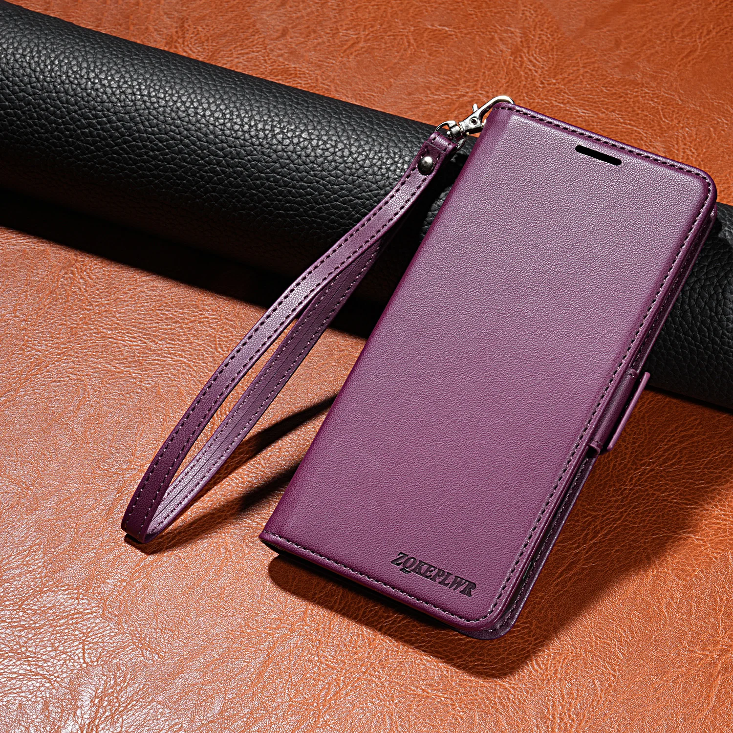 Magnetic Flip Leather Wallet Case with Card Slot & Kickstand - Shockproof Cover