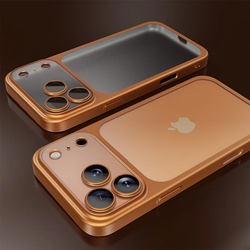 Cosmic Orange Frosted Translucent Phone Case with Slim Bumper Cover