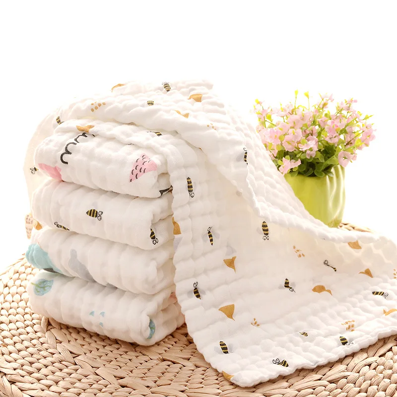 

48*26cm Baby Towels Muslin Cloth Hand Face Wipes Saliva Bib Handkerchief Washcloth Swaddle Bath Towel Newborns