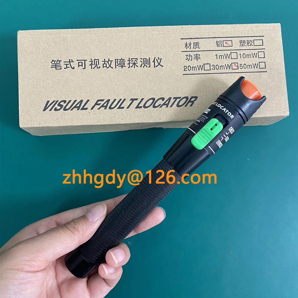 30KM VFL  Light Pen Optic Light Source Fiber Cable Tester 30mW Visual Fault Locator 650+10nm Wavelength FC,SC,ST Universal