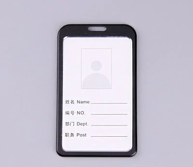 Elegant Aluminum Alloy Card Holder for Women – Business ID Badge & Credit Card Case with Lanyard