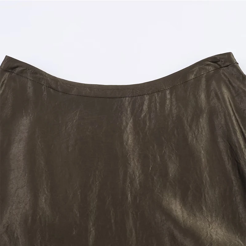 Women Pleated Midi Skirt Elegant Long Skirts 2026 New Fashion Satin Lady Spring Summer Evening Party Skirts ﻿Mujer