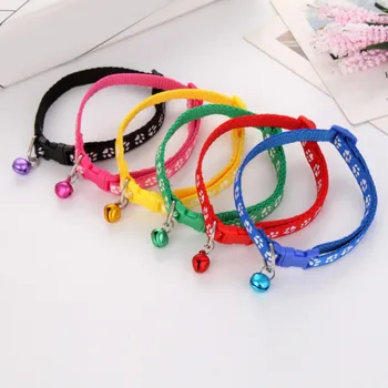 Dog Collars with Bells and Buckle Adjustable Nylon Dog Collar Reflective Pet Collars Necklace Collar for Small Dog Cat Chihuahua 3