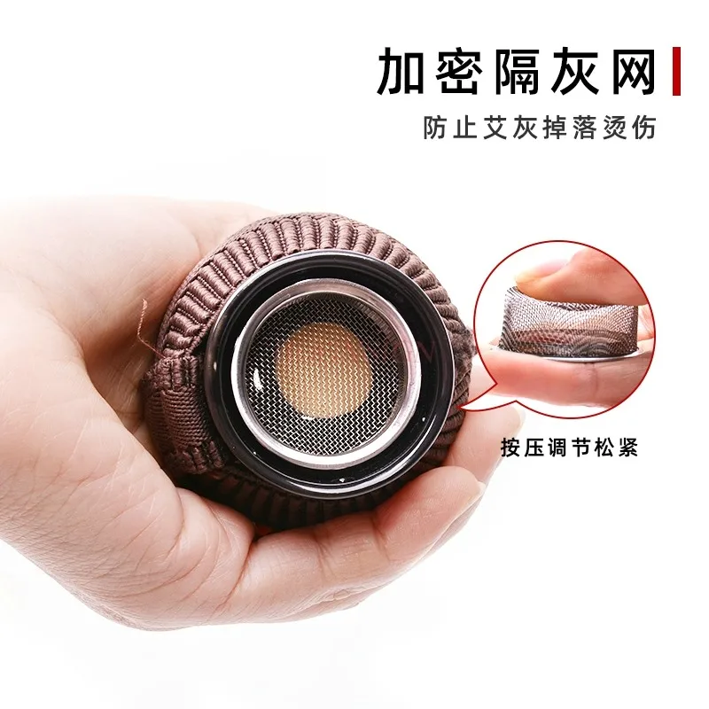 Small moxibustion pot ceramic face peach blossom moxibustion eye lymph ear box face beauty salon instrument