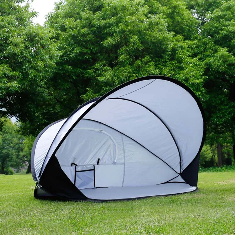 Tienda De Playa Automática XL Para 4 Personas - Refugio Solar Con 3 Puertas, Fácil Montaje