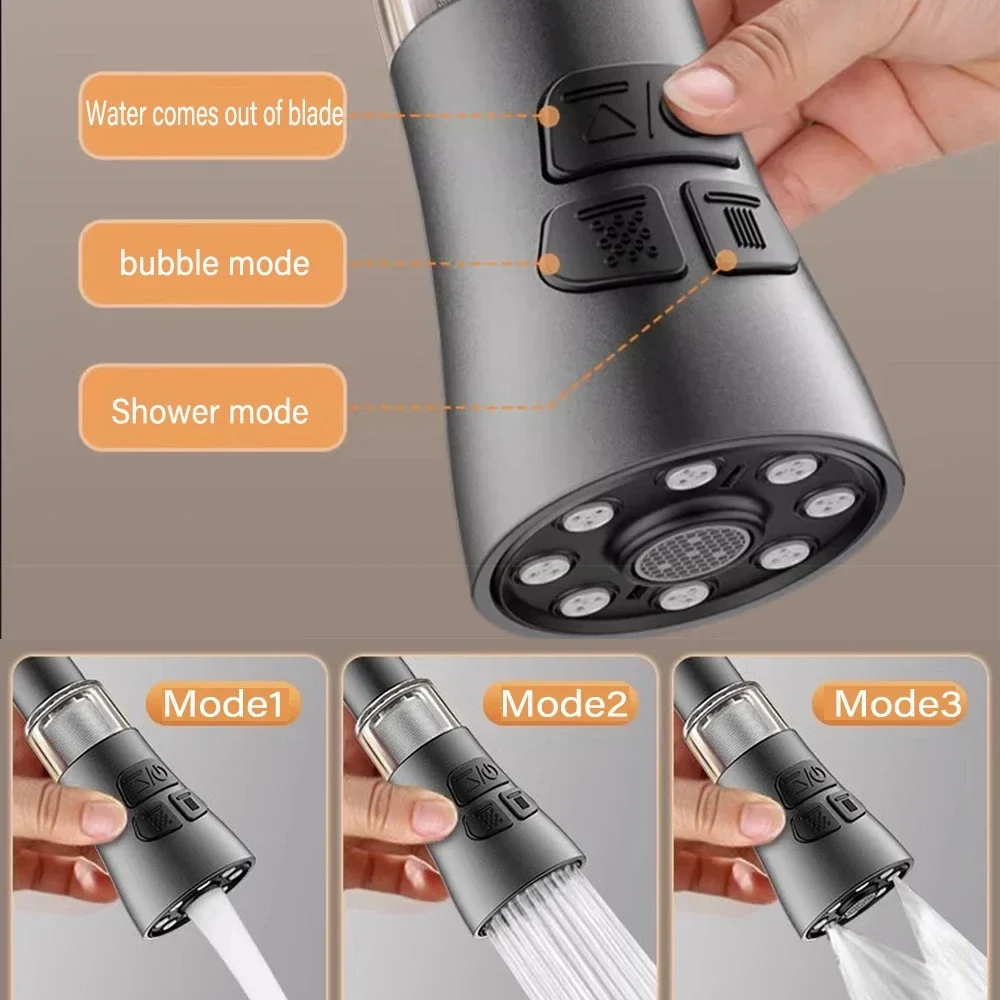 Kitchen Faucet Extender With Filter Function Universal Rotate Aerator Splash Filter Washbasin Faucet Bubbler Nozzle Aerator