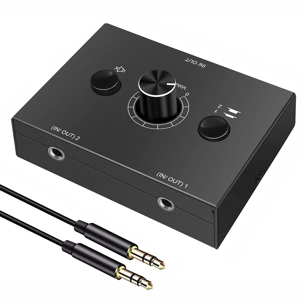 Compact Bi-Directional Stereo Audio Switcher with Multiple Ports