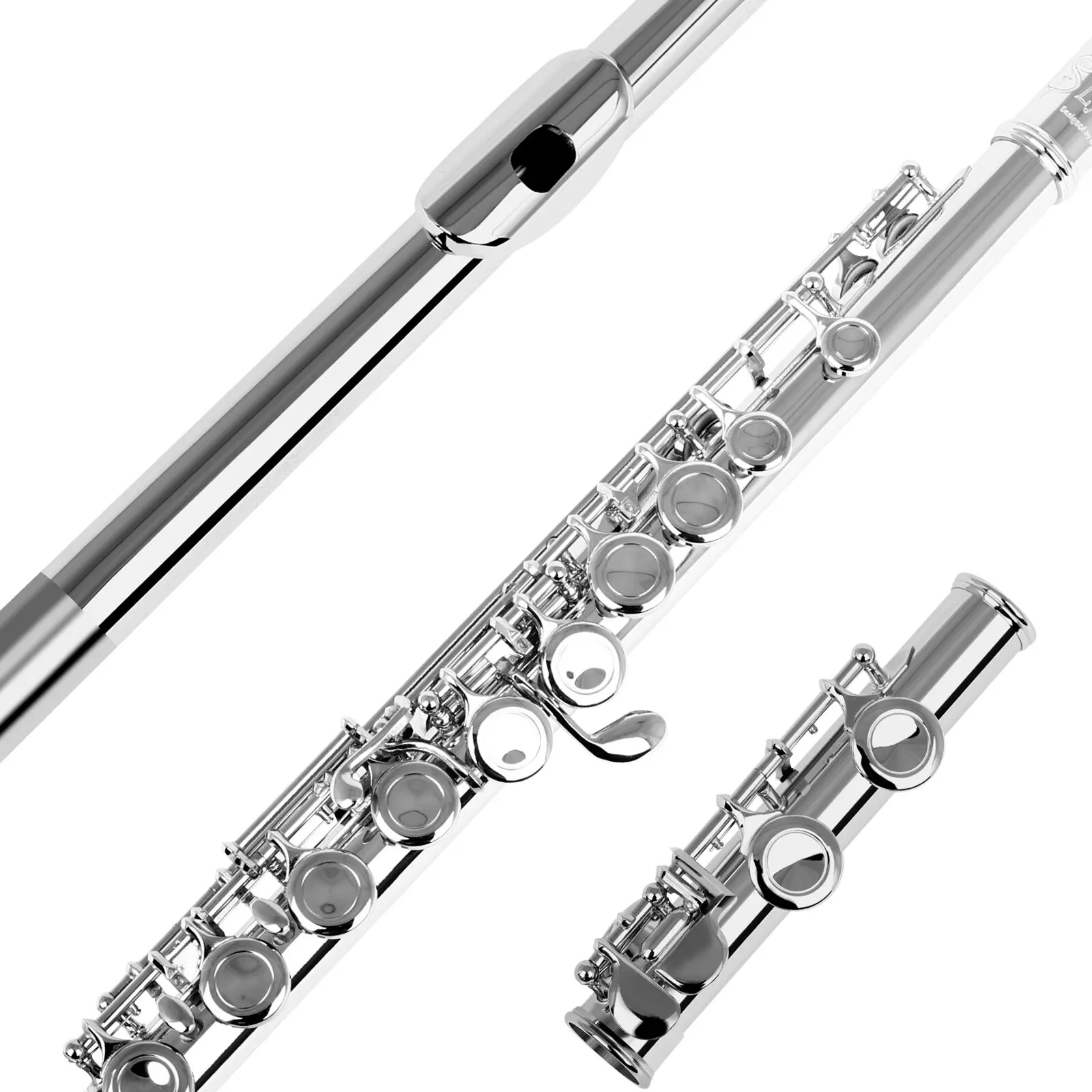 SLADE 16 Closed Open Holes C Key Professional Transverse Flute Concert Musical Instrument with Box Cleaning Cloth Stick Gloves musical instruments