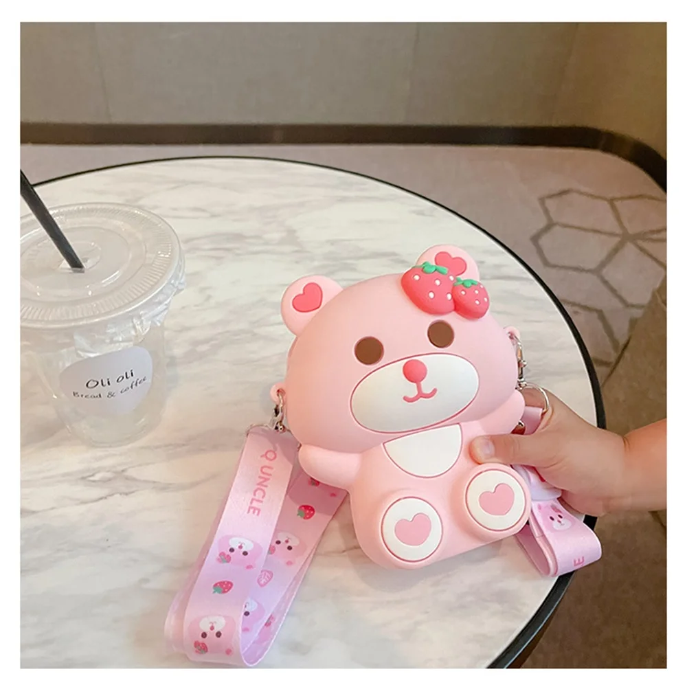 Cartoon Animal Diagonal Cross Bag for Kids and Adults Coin Storage Bag Children Pretend Play Games Girls Backpack Toys Xmas Gift