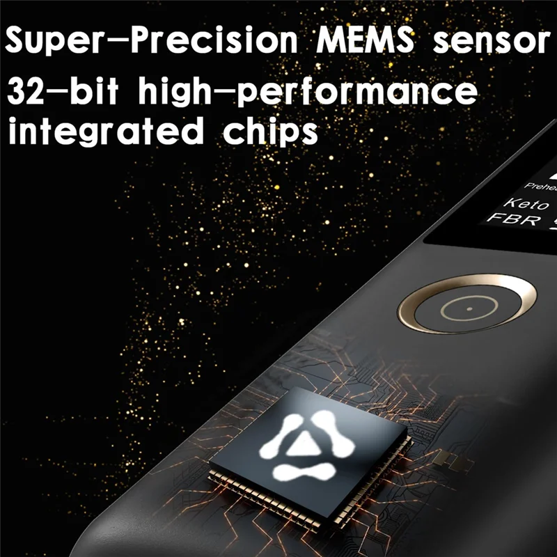 A89X Professional Ketone Breath Analyzer Ketone Breath Meter for Tracking Your Ketones Black