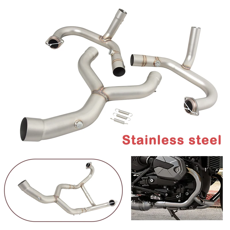 Header Pipe For BMW R Nine T Racer 2021-2023 Motorcycle Exhaust Muffler Front Tube Connect Original Tips Stainless Steel