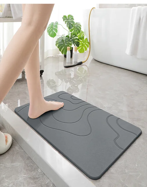 2023 Bath Stone Mat Luxury Diatomaceous Earth Shower Mat- Non-Slip Fast  Drying Mat for Kitchen