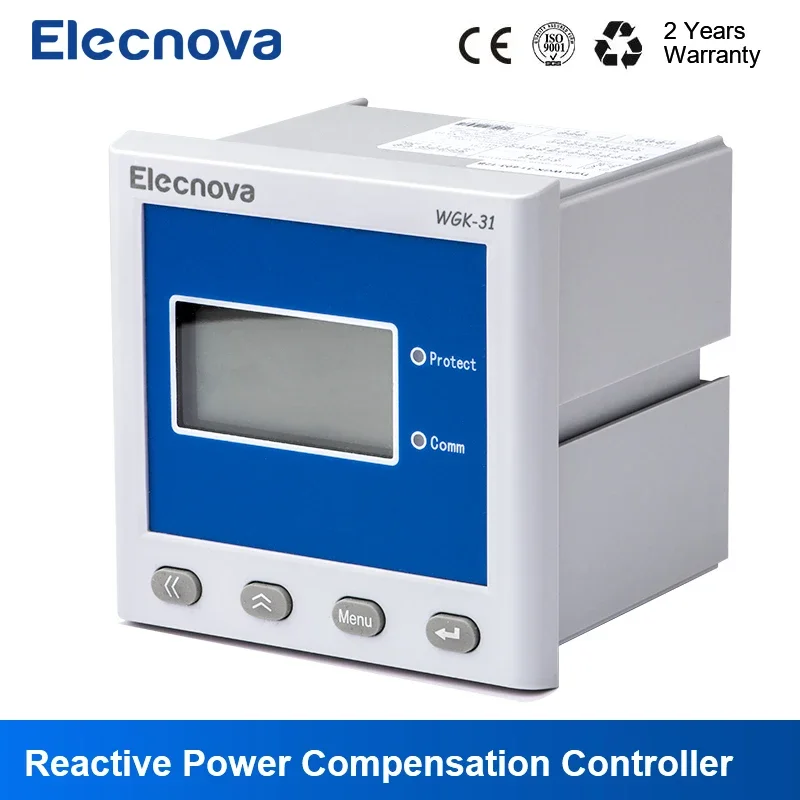 Multifunction Reactive Power Automatic Compensation Controller WGK-31-603-12A Measure 3 Phase Voltage,Current,Power,Frequency