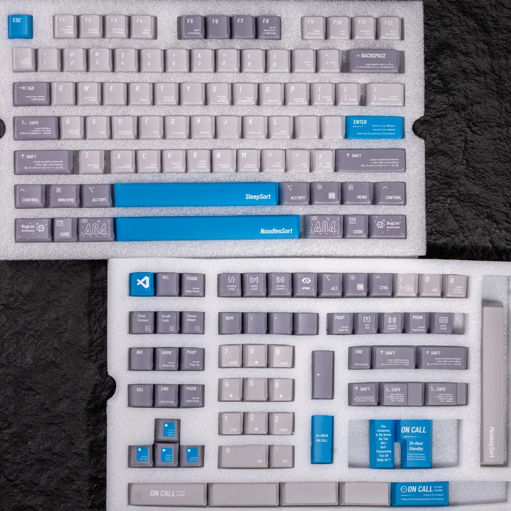 블랙 프로그래머 PBT 키캡 커스텀 디자인 체리 프로파일 염료 승화 ISO 입력, GH60 GK61 64 68 75 84 96 104 108 키보드