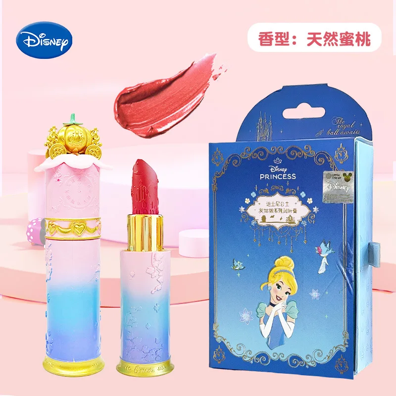 Original Disney cartoon real girls frozen Lipstick Cosmetics Girls Safe Baby princess Lip Gloss girls toys birthday gift