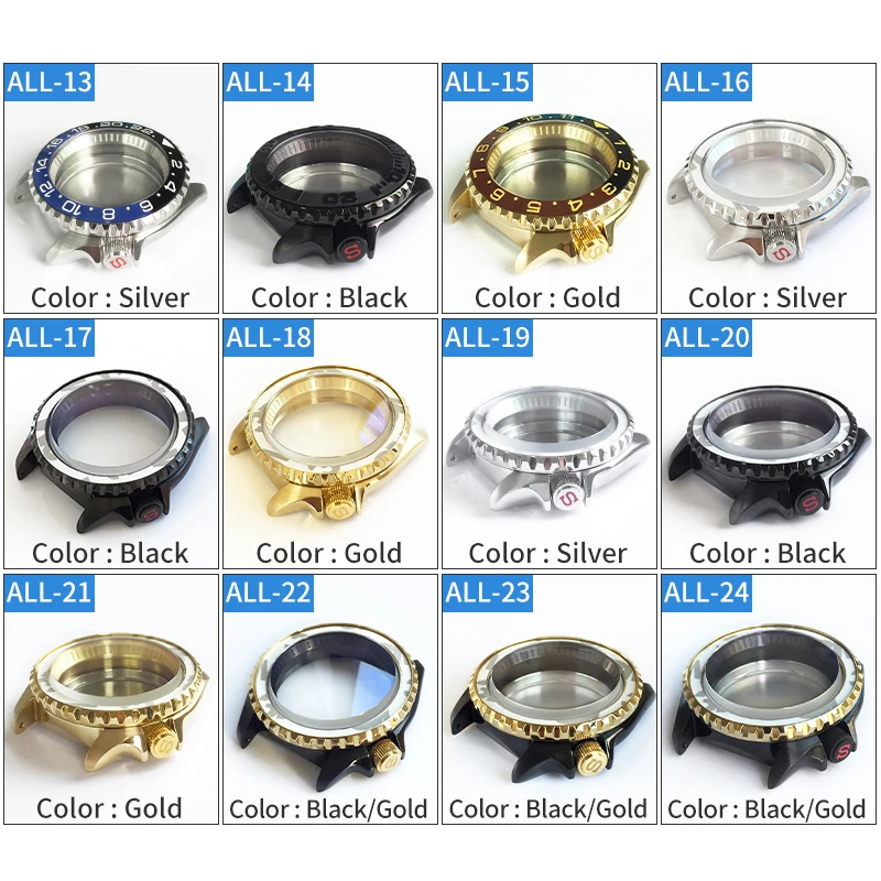무브먼트 모드 부품 교체용 스테인리스강 블랙 실버 골드 시계 케이스, SKX007 SKX009 SRPD51 SRPD63K1 NH35 NH36, 42mm