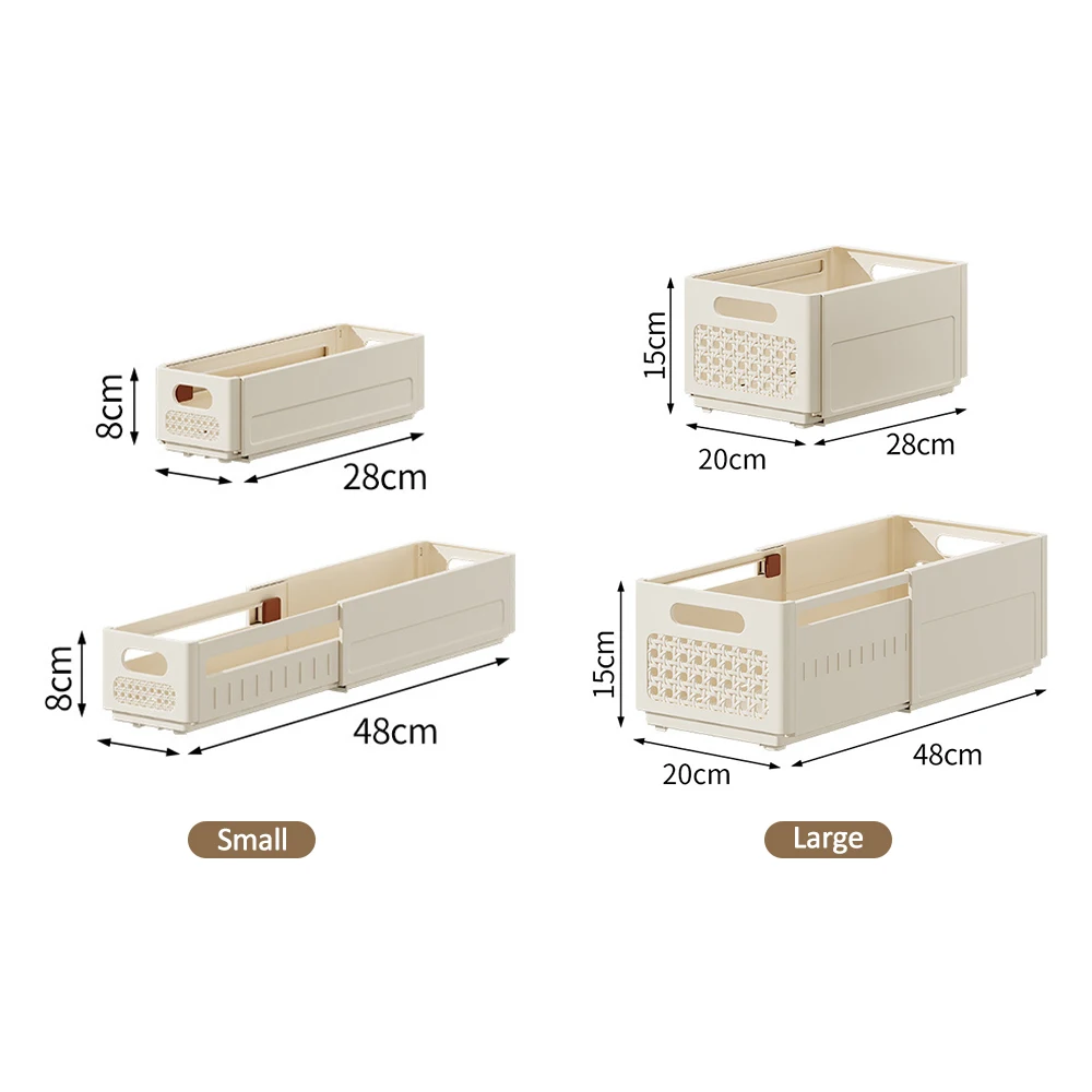 2/1Pcs Clothes Storage Box Stretchable Drawers Organizer Wardrobe Organiser for Clothes Storage T-Shirts Pants Organizer Box 5
