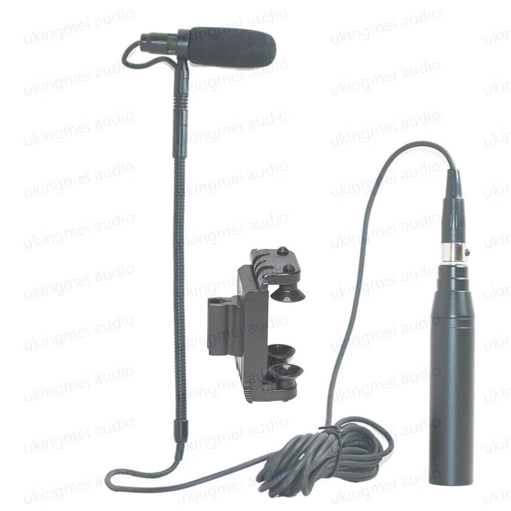 TA3 Musical Instrument Microphone for Violin and Viola Acoustic Violin Fiddle Gooseneck Microphone for AKG Bodypack Transmitter