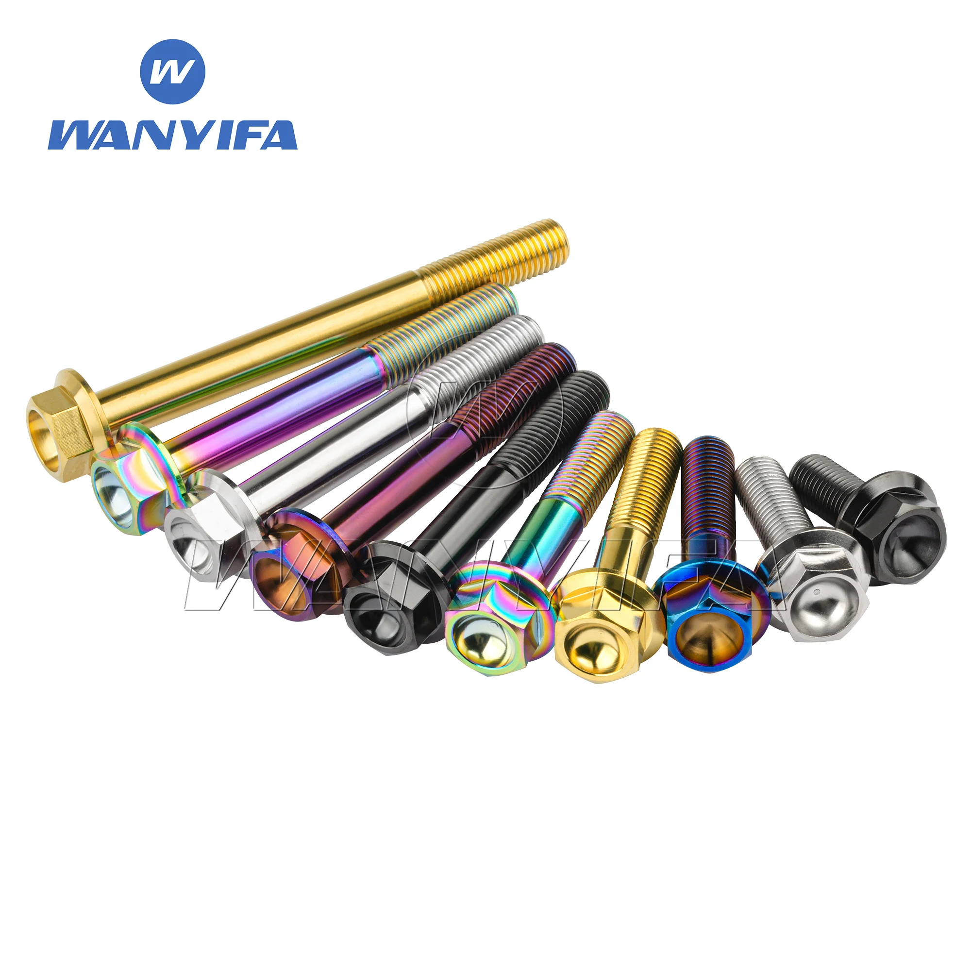 Wanyifa Titanium Flange Hex Small Head Motorcycle Bolt M8 X15 20 25 30