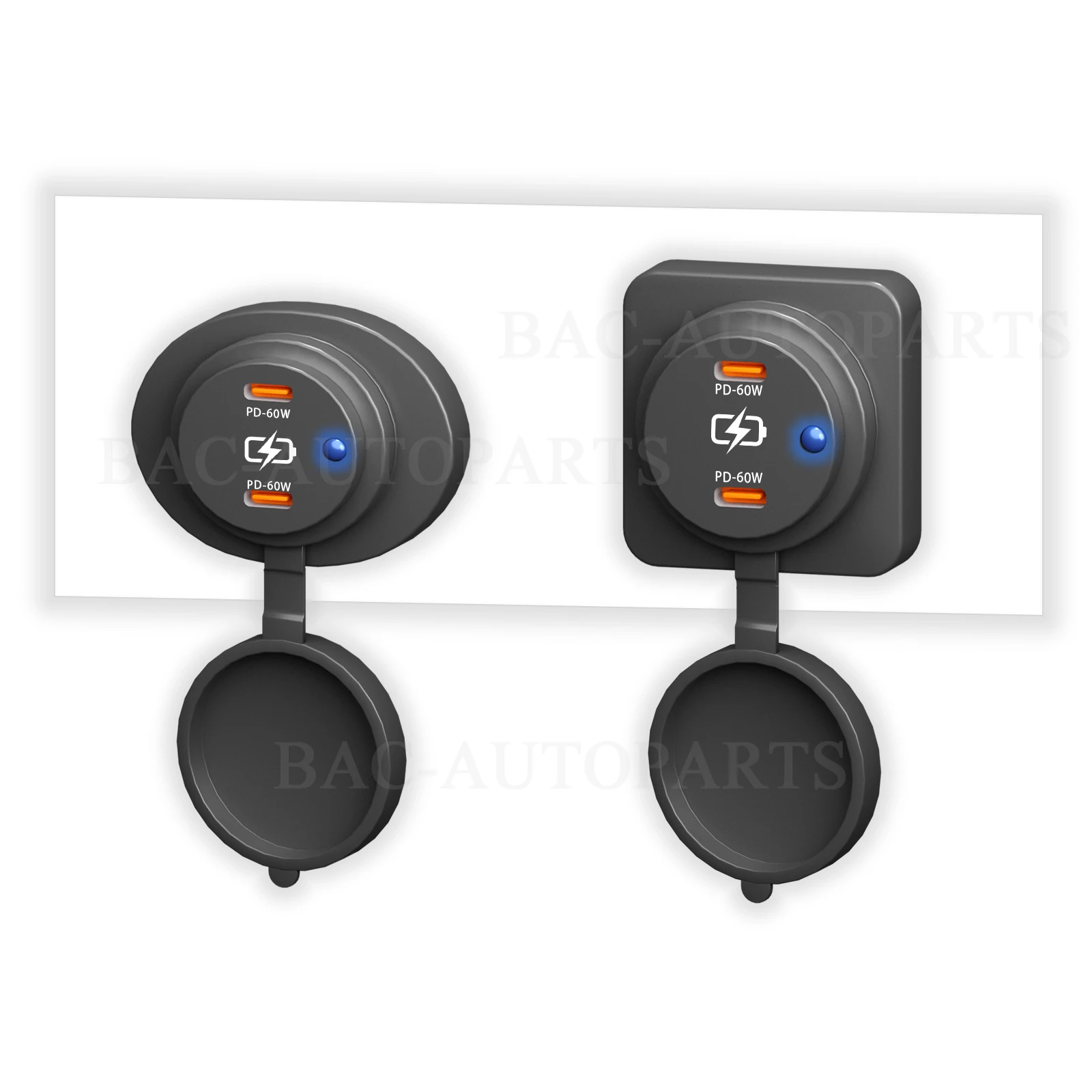 High-Power Dual USB Quick Charger with LED Indicator & Rocker Switch