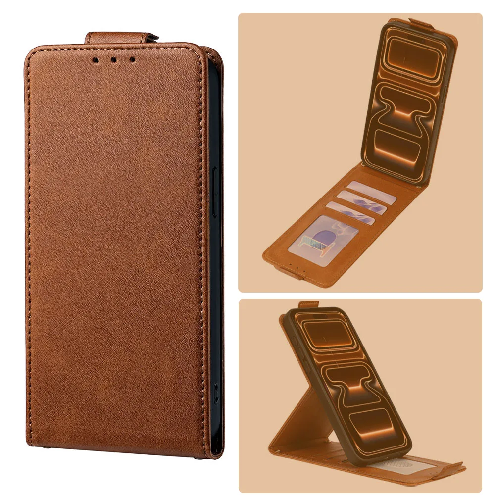 Classic Vertical Flip Case with 3-Card Holder