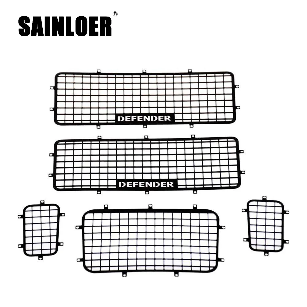 

Новая металлическая сетка для защиты окон SAINLOER TRX4, 5 шт., защитная сетка с логотипом для радиоуправляемого автомобиля на гусеничном ходу 1/10, аксессуары для фототехники