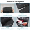 1 PC Non-Woven Fabric, 6-Layer Detachable, Divided Into 2 Hanging Storage Door Devices With Hooks, Anti Swinging Dormitory 5