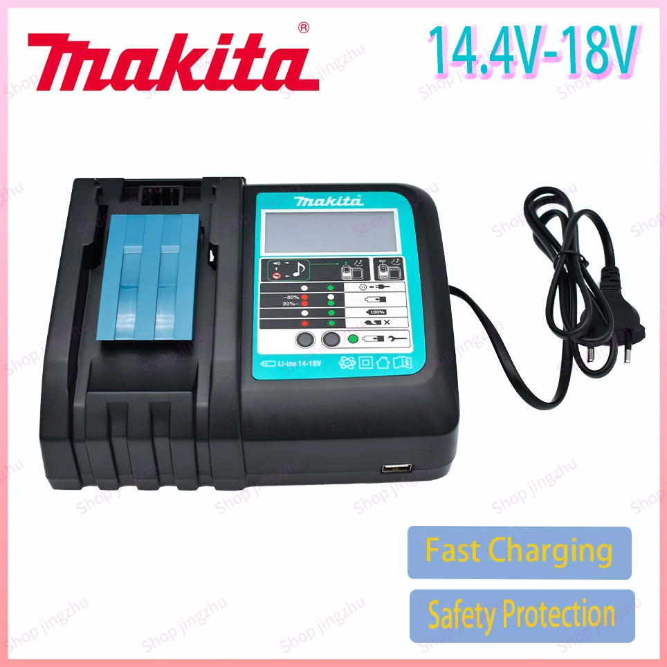 

Original Makita Charger 14.4V-18V DC18RC Battery Charger Makita 6000mAh Bl1830 Bl1430 BL1860 BL1890 Tool Power Charger