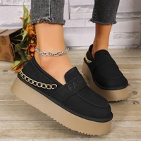 Thick Soles All Match Retro Leather Shoes 2025 New Single Shoes Small Increase British Loafers 2
