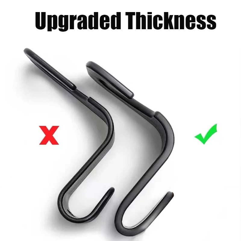 4Pcs Car Headrest Hooks Seat Back Organizer 5