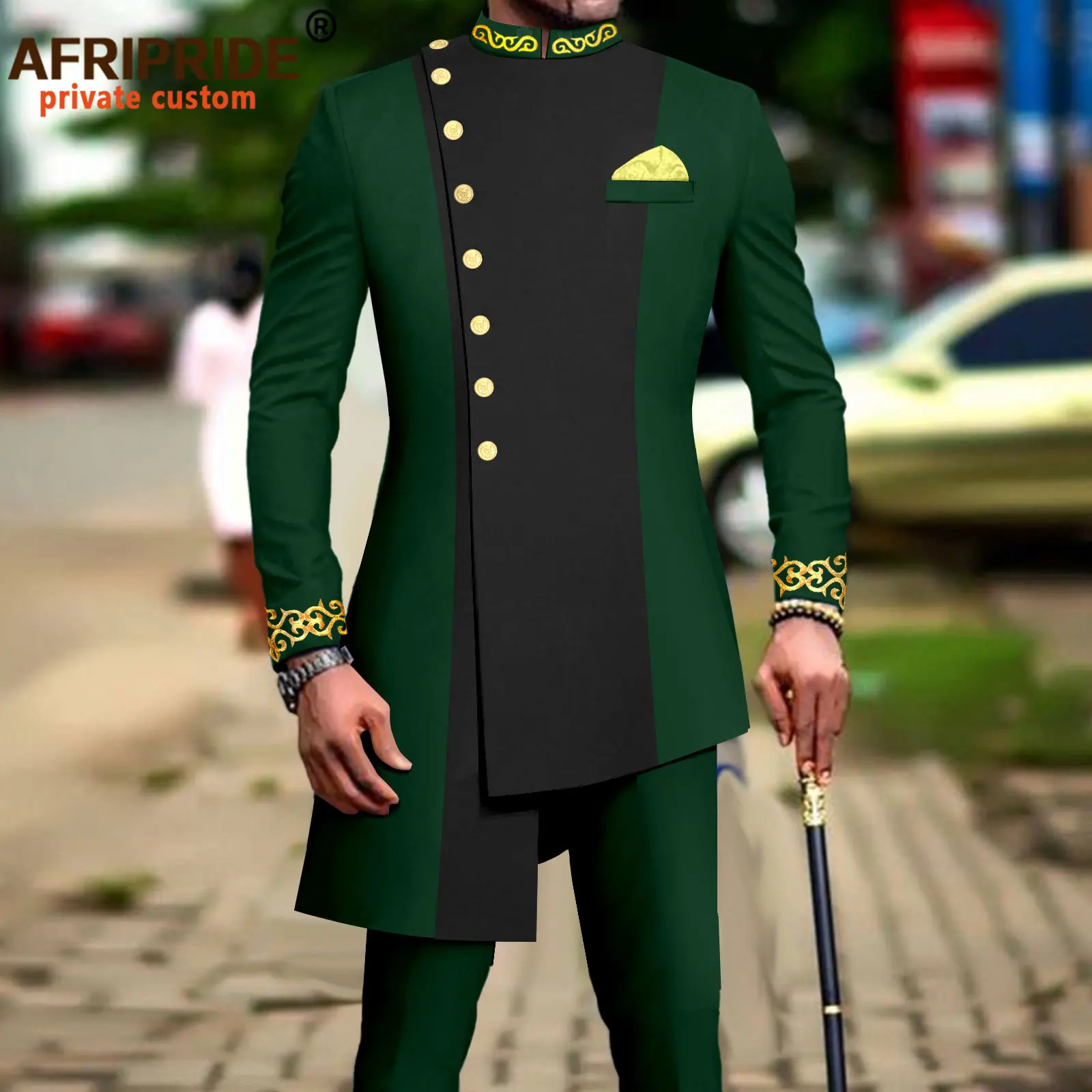 Costumes Africains Pour Homme, Coupe Ajustée, Broderie, Imprimé à