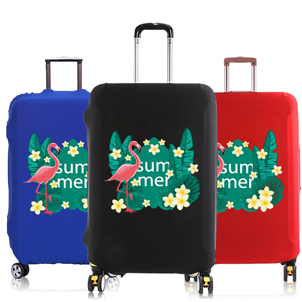 

Luggage Cover Suitcase Protector Elasticity Scratch Resistant Case Leaf Flamingo Print Dust cover for 18-28 Inch Travel Trolley