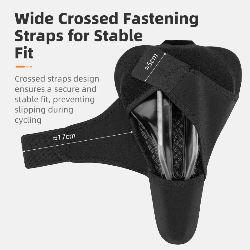 FUCNEN 27 x 25 cm Vélo Gel Housse de siège Coussin de Siège de Vélo d'exercice Confortable