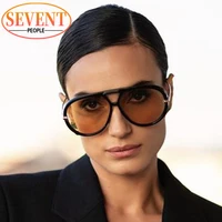 Lunettes de soleil oversize ovales style punk pour femme, grandes, marque de luxe 2026, monture métallique vintage, protection UV400 5