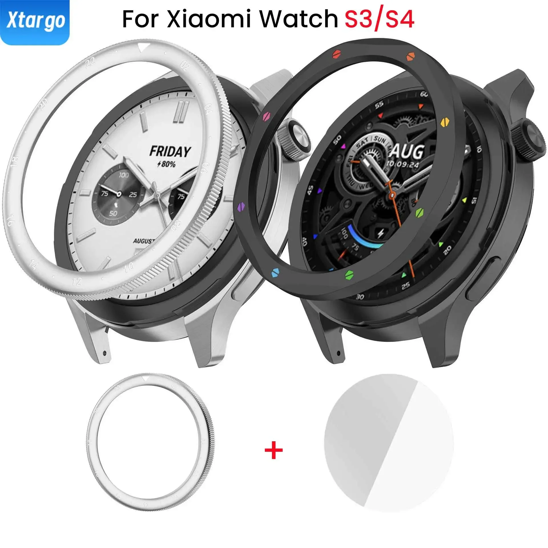 Sleek Metal Bezel Ring with Tempered Glass Protector