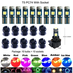 10pcs Enhanced LED Indicator Lights for Dashboard and Instruments (Red Light)