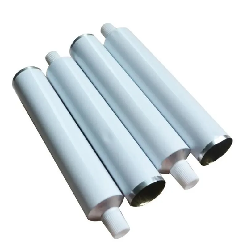 Aluminum Empty Tube 100pcs/lot 5ml-100ml Aluminum Empty Travel Tube Toothpaste Unsealing Tubes With Needle Cap Silver Toothpaste Tube