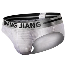  Men Low-Waist Underwear Briefs Ultra-Thin Transparent Mesh Bulge Pouch Underpants Breathable Cool Panties 