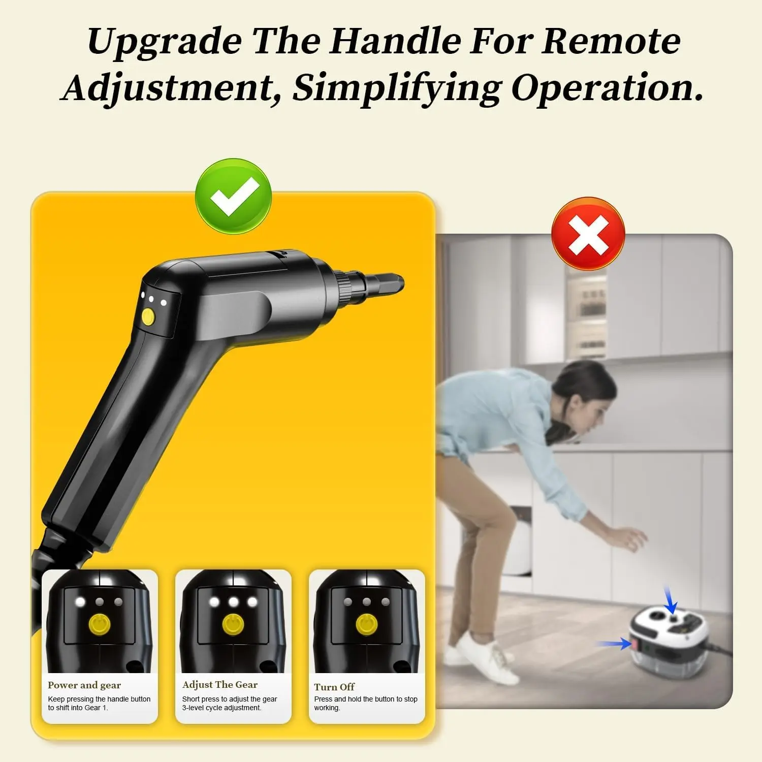 Steam Cleaner,15s Heat-Up,1.6L Tank,3-Level Adjustable Handle,2500W Steamer for Cleaning,Portable Steamer for Cleaning with