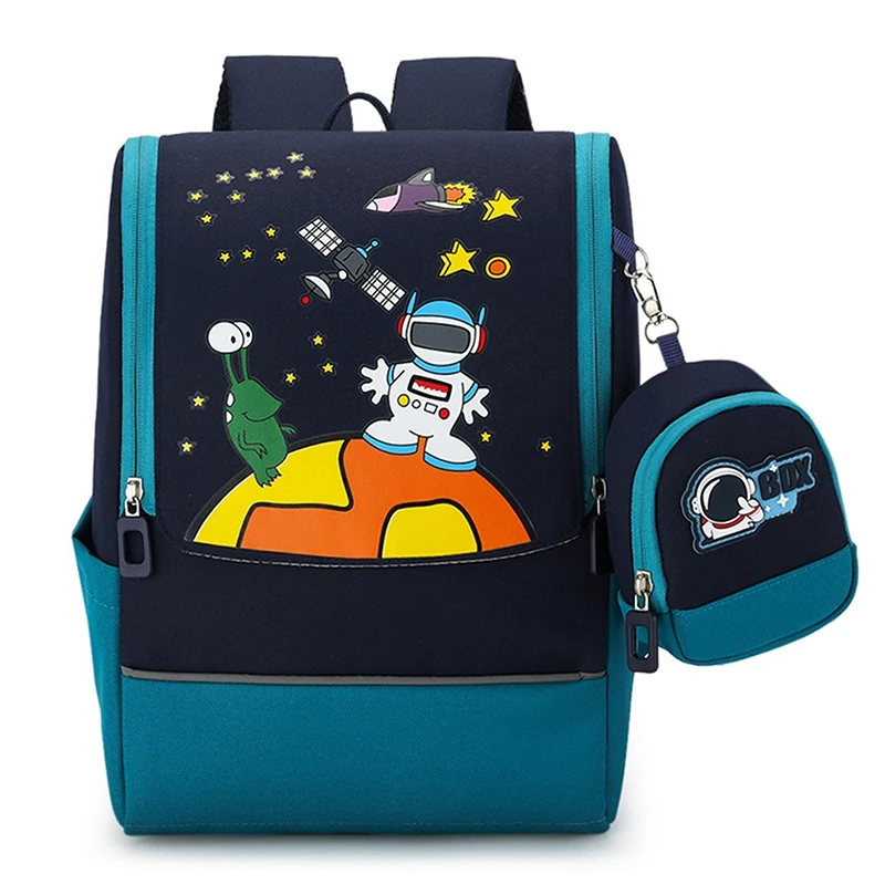 Children Unicorn Schoolbags Space Bag Large Capacity Cute Boys Girls Grade 1-5 Backpack with Cute Mini Coin Purse